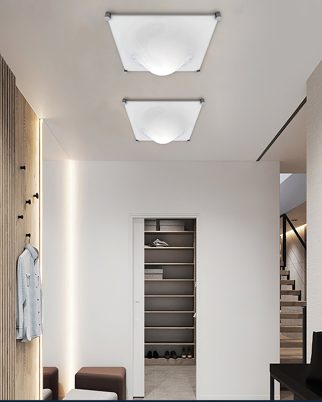 Bolla Ceiling Light Soft White Curves Elegant - Letslighting