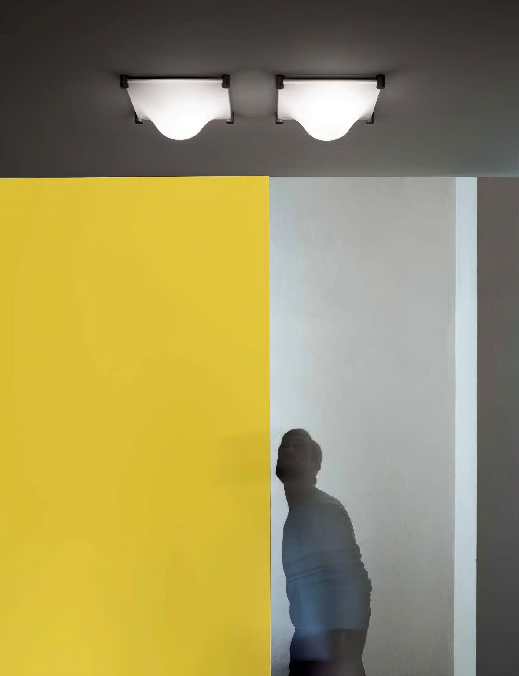 Bolla Ceiling Lamp Curved Triangle Shade Minimalist - Letslighting