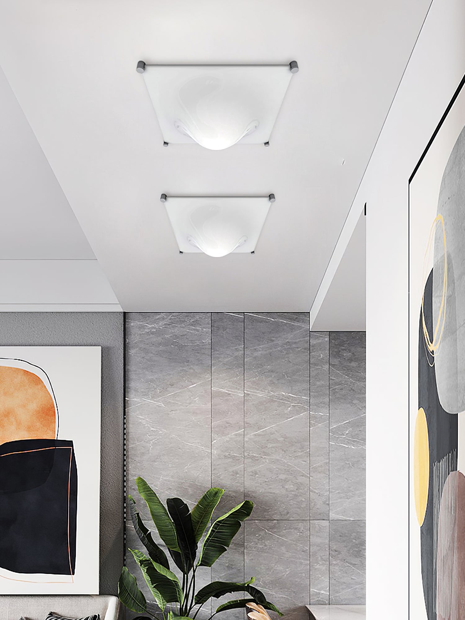 Bolla Ceiling Light Soft White Curves Elegant - Letslighting