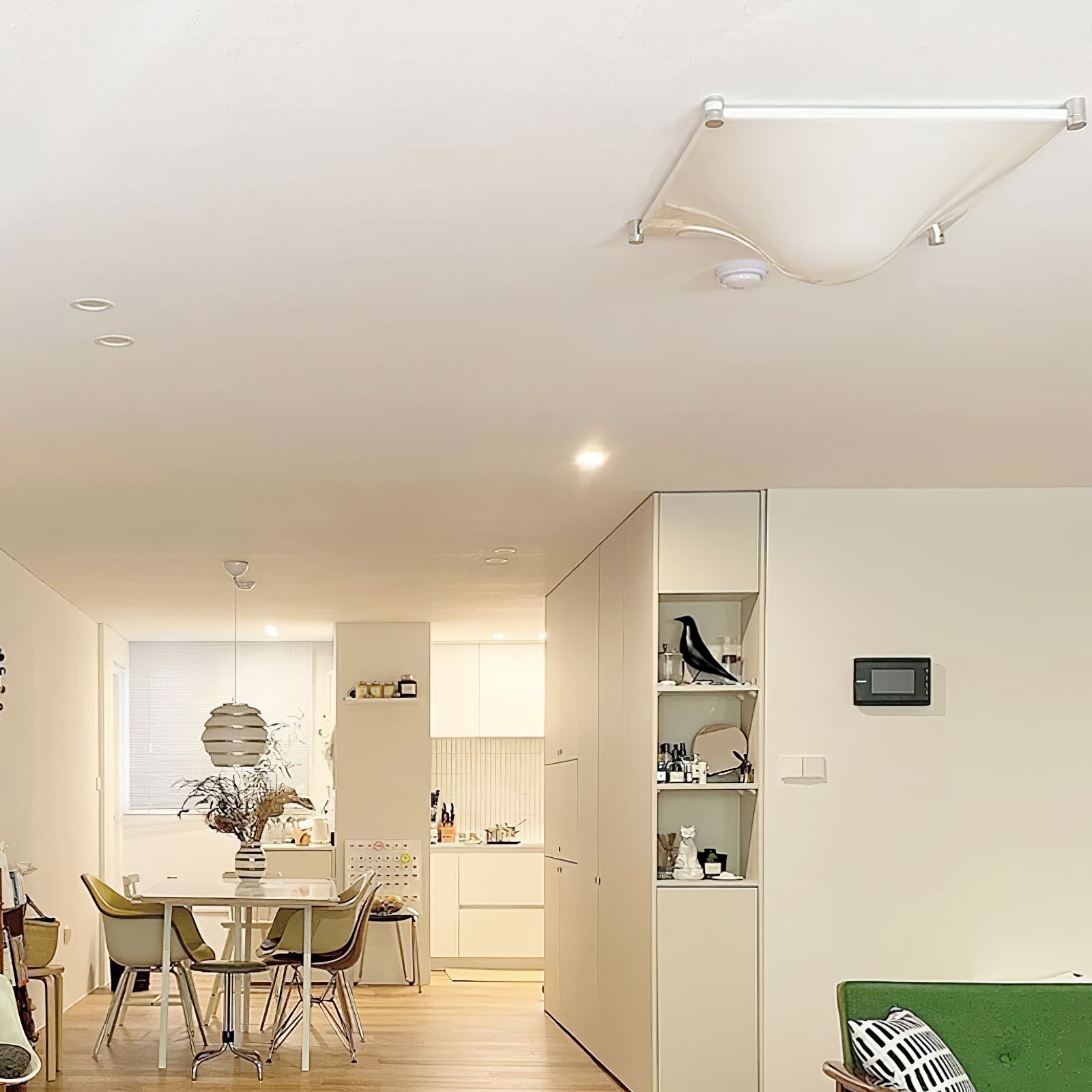 Bolla Ceiling Lamp Curved Triangle Shade Minimalist - Letslighting