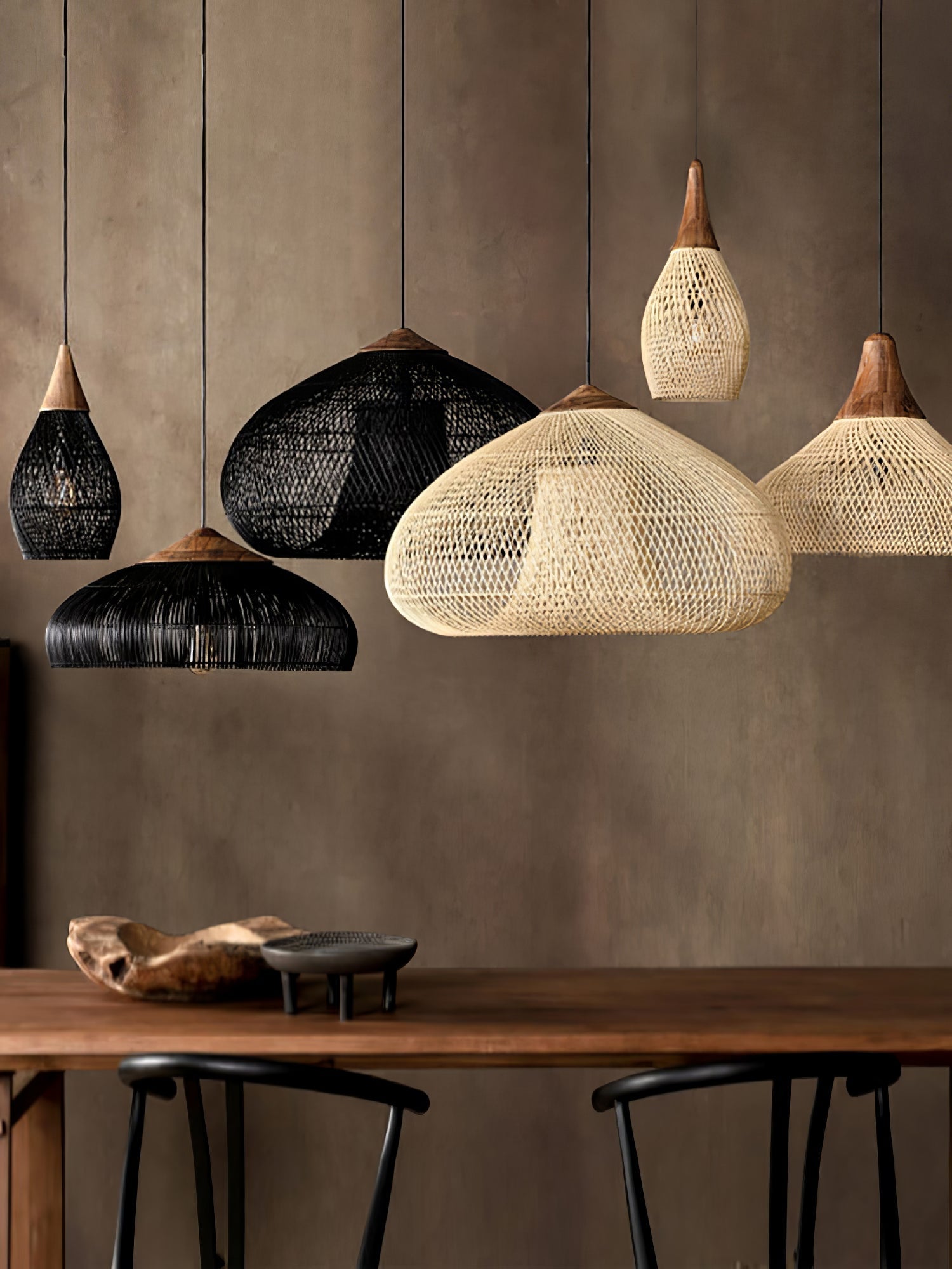 Braided Rattan Pendant Lamp - Blowlighting