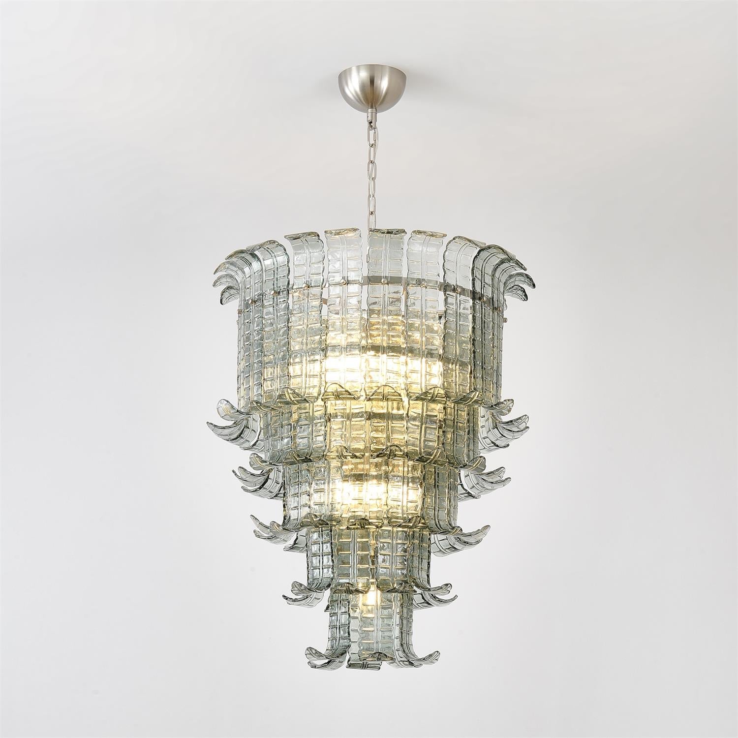 Brasher Chandelier Murano Glass Tiered Elegant - Letslighting