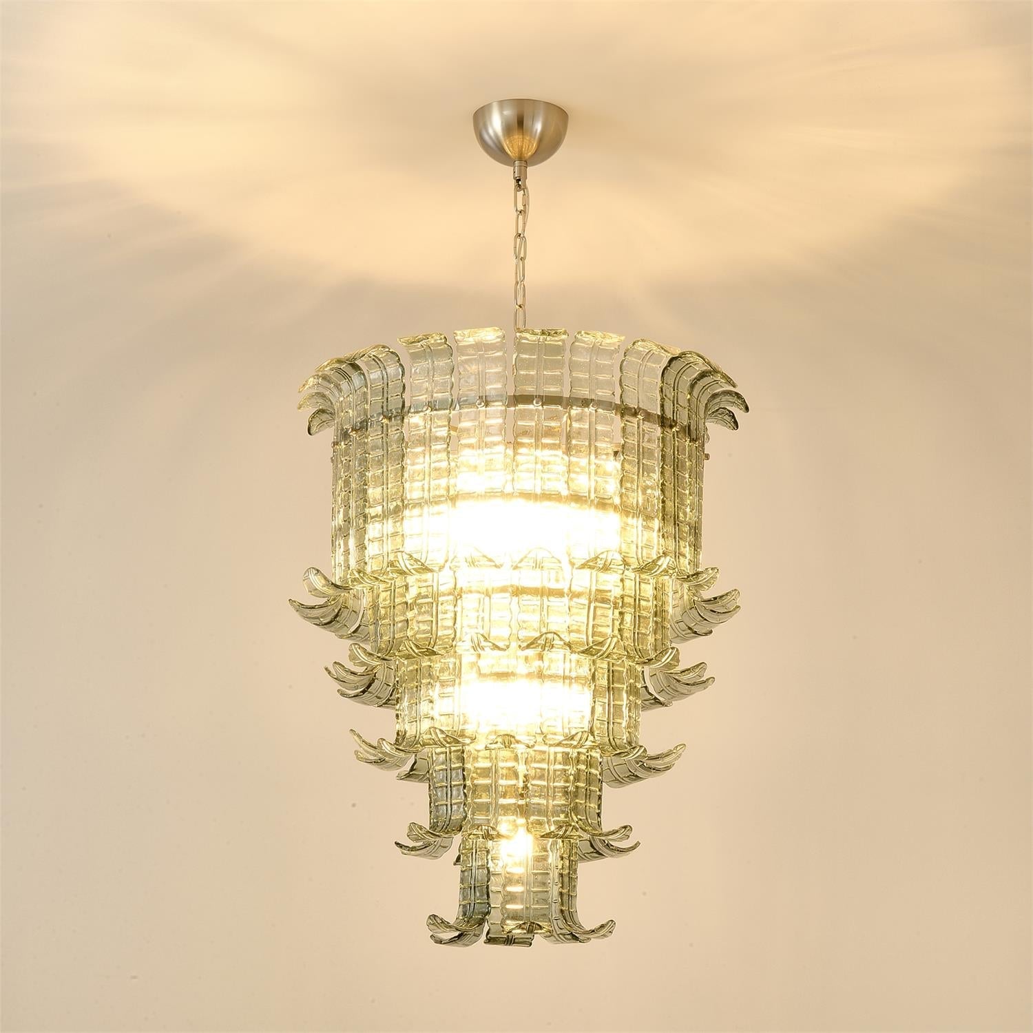 Brasher Chandelier Murano Glass Tiered Elegant - Letslighting