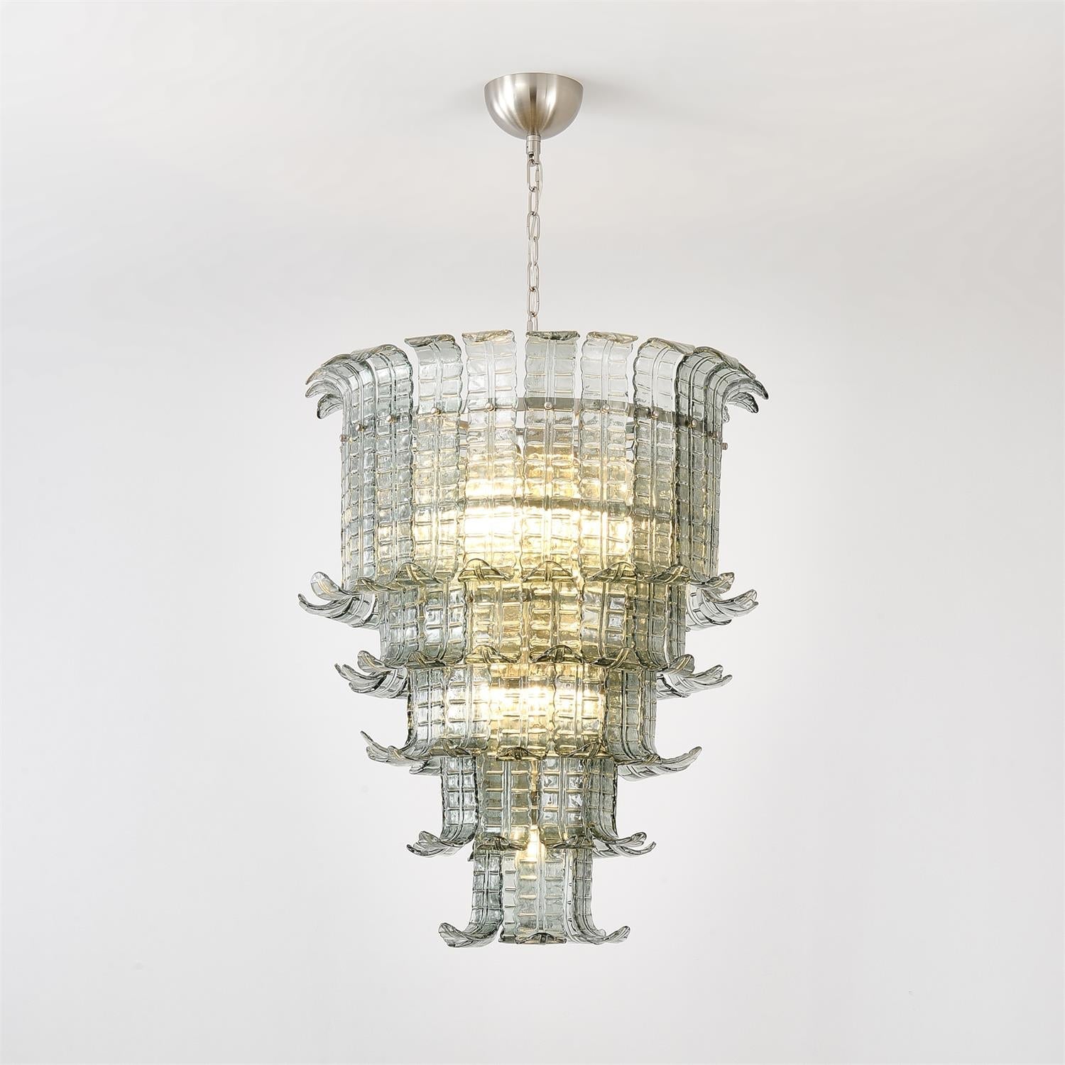Brasher Chandelier Murano Glass Tiered Elegant - Letslighting