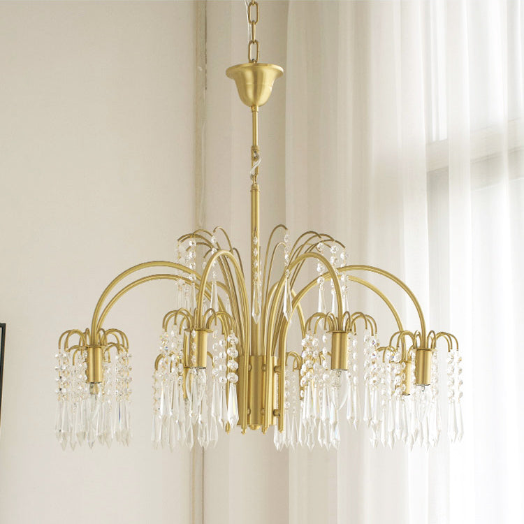 Voyant Premium Luxury Candle Crystal Chandelier - Lamp Copper