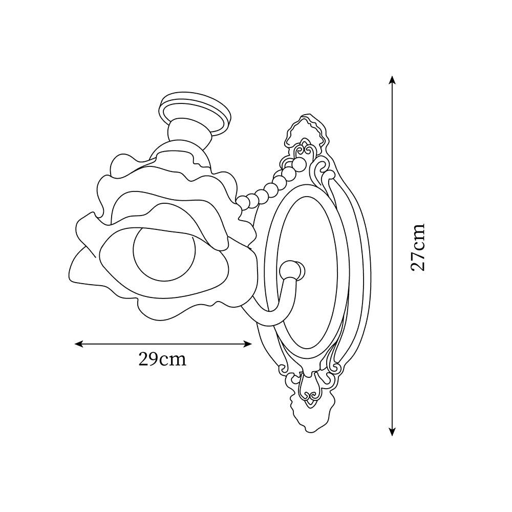 Zoey Brass Floral Wall Lamp - Letslighting