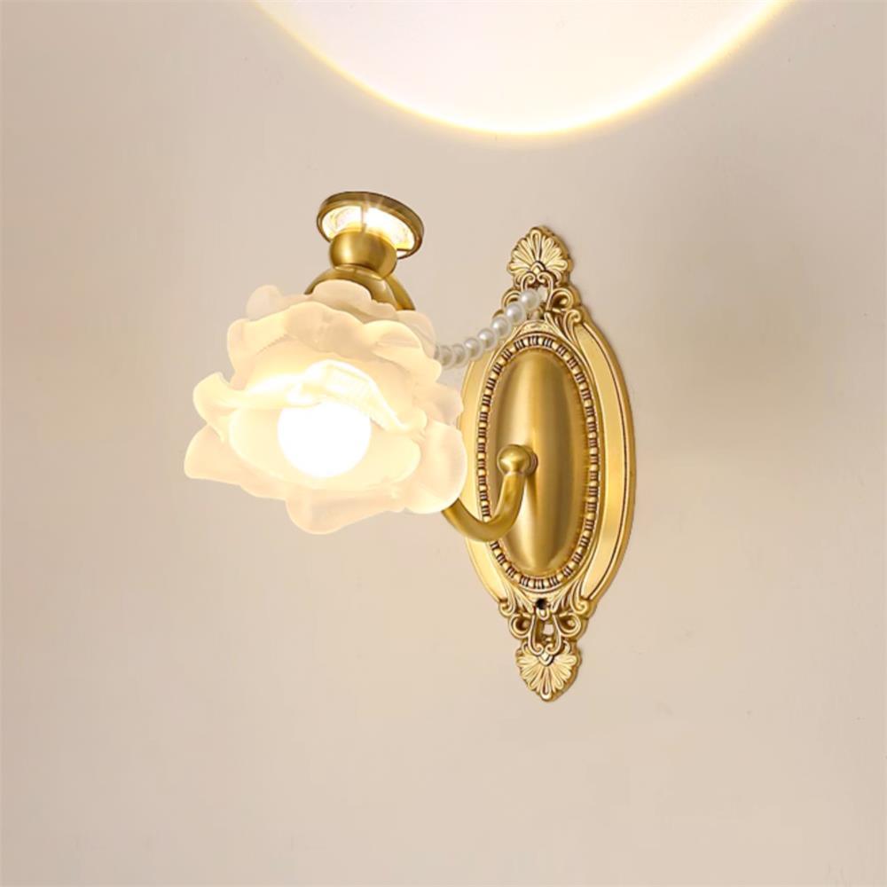 Zoey Brass Floral Wall Lamp - Letslighting