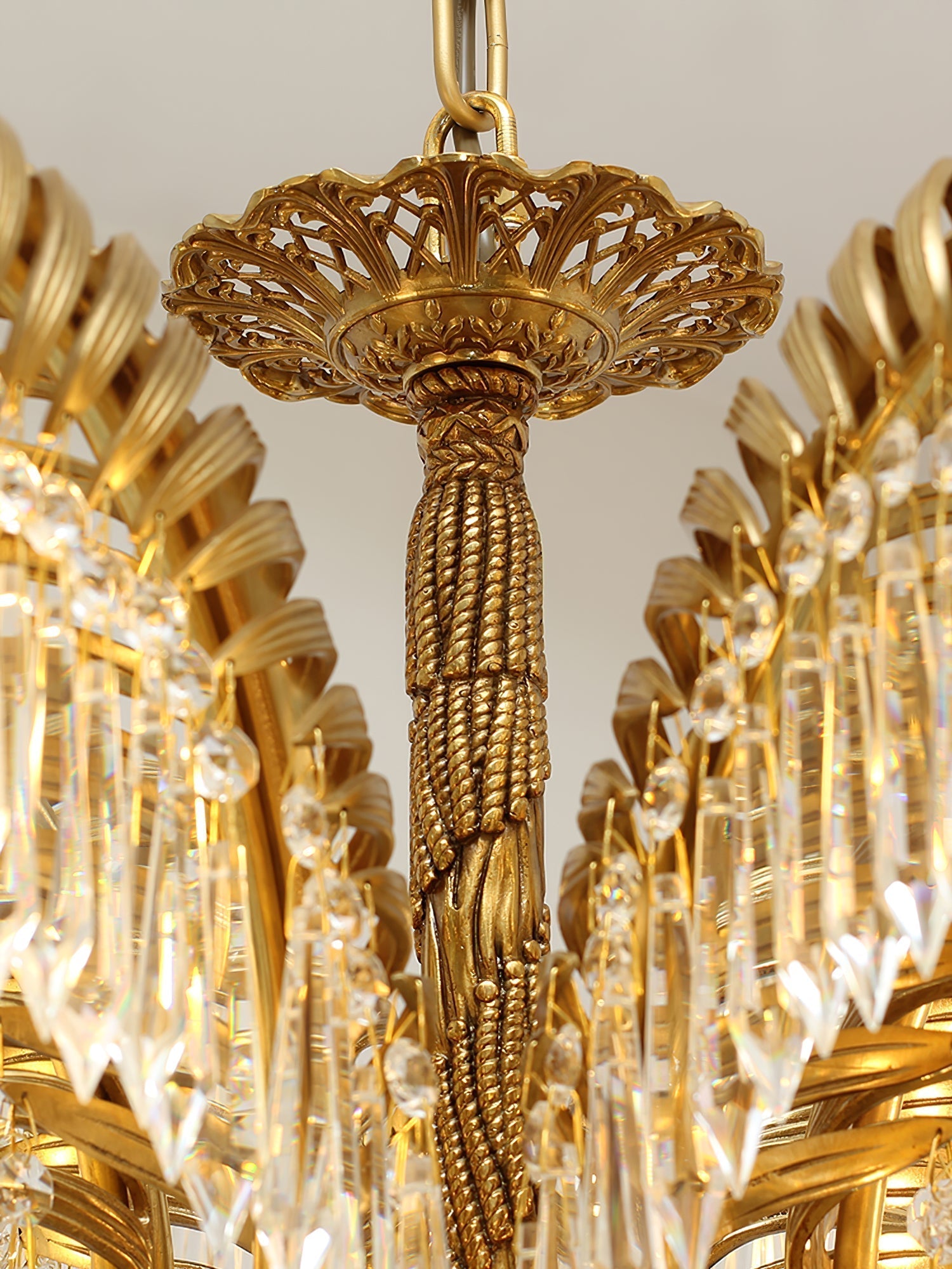 Odoraris Regal Brass Crystal Chandelier - Blowlighting
