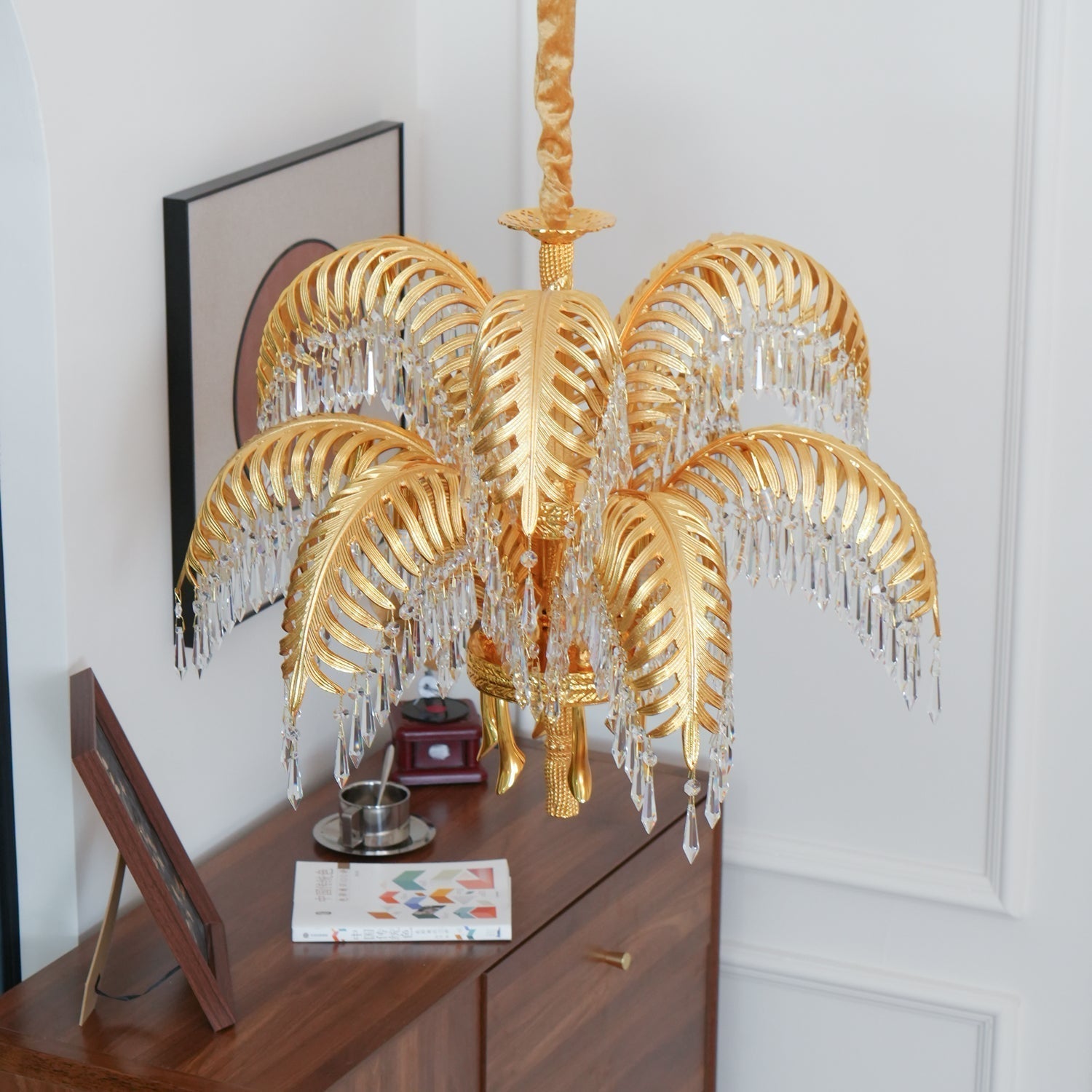 Odoraris Regal Brass Crystal Chandelier - Blowlighting