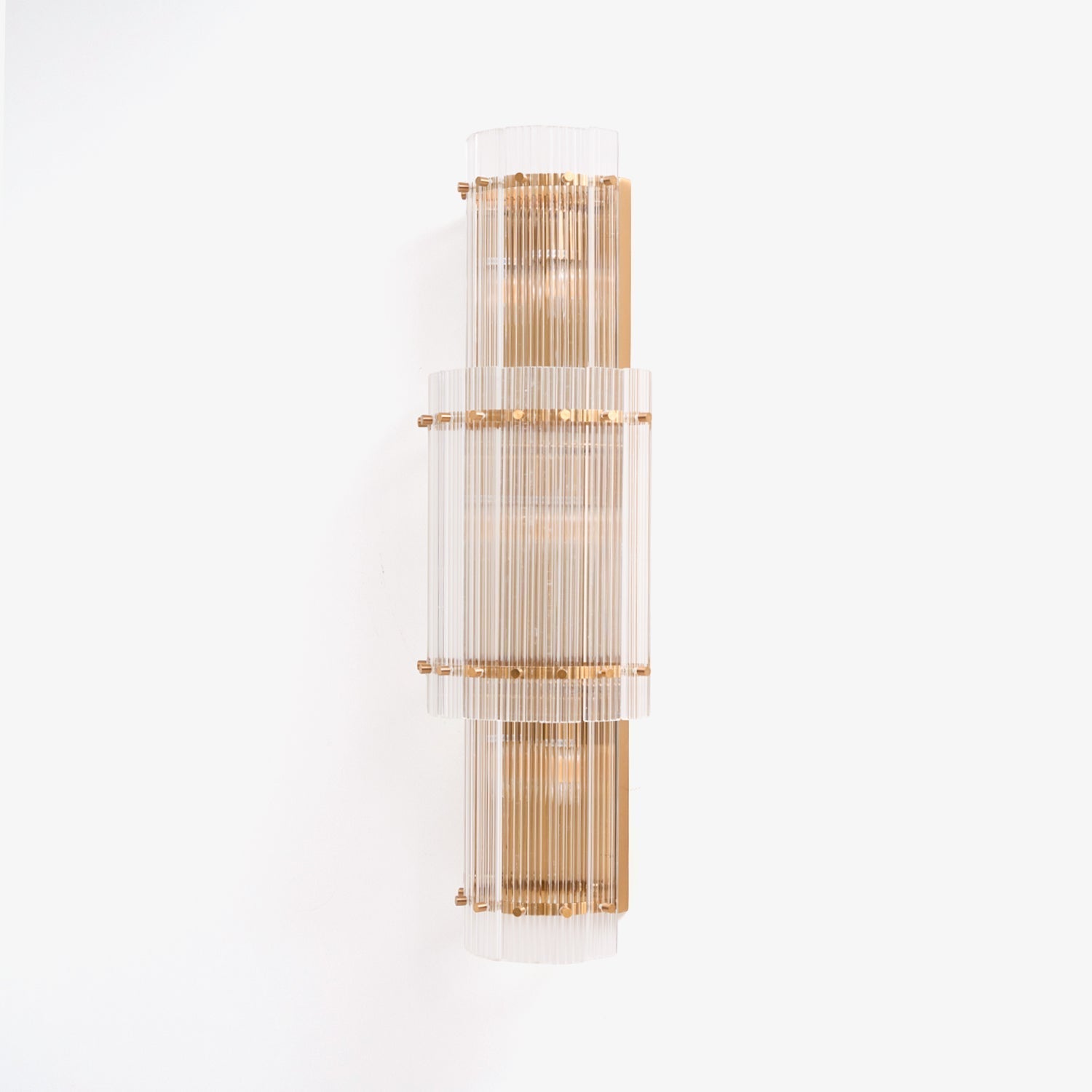 Aurora Wall Light Layered Glass Rods Copper Modern Vertical - Letslighting