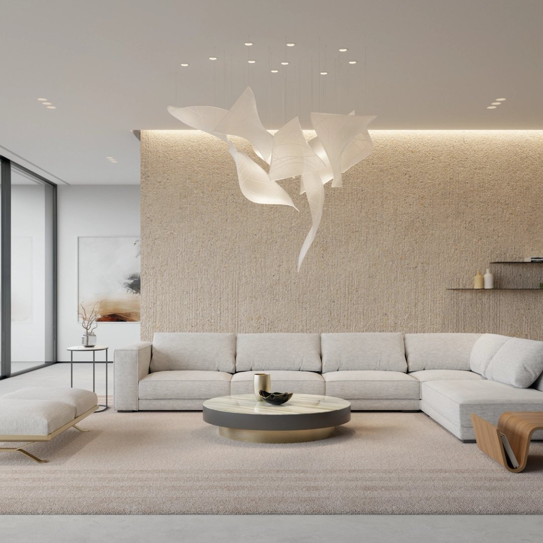 Alnoror Sculptural Gold Pendant Light - Blowlighting