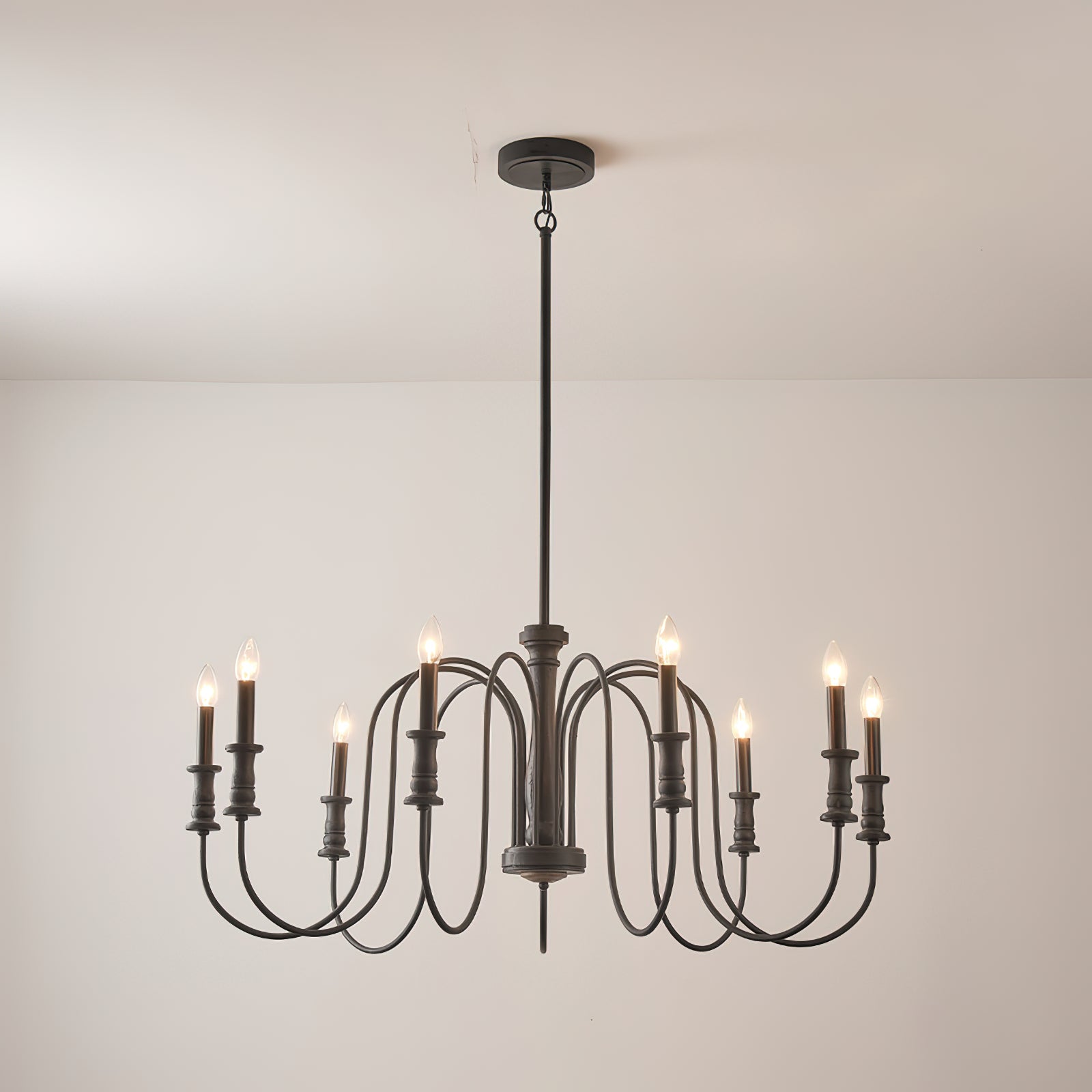Volo Postmodern Luxury Wooden Metal Chandelier - Lamp Copper