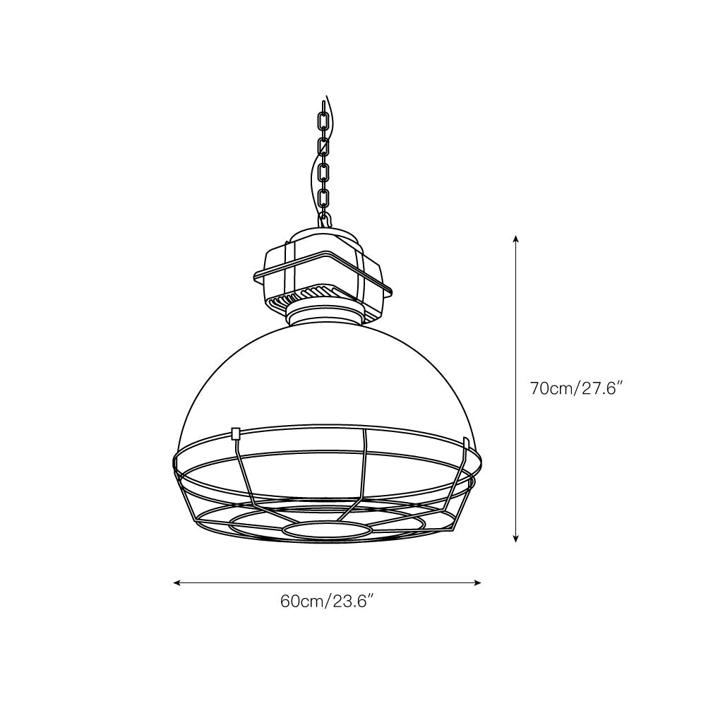 Astra Vintage Industrial Brilliant Metal Pendant Light - Lamp Copper