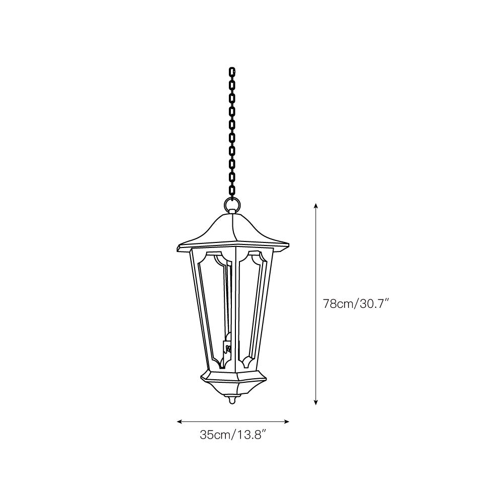 Seren Postmodern Luxury Elegance Wood Resin Lantern Pendant Lamp - Lamp Copper