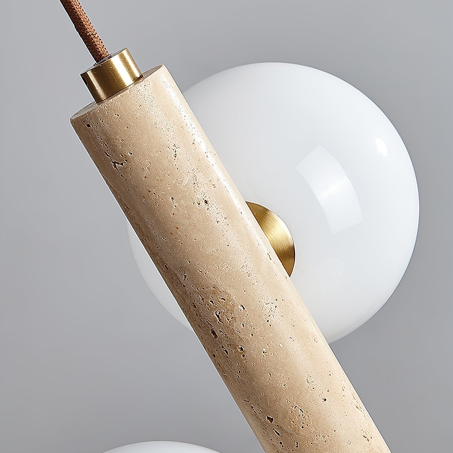 Aursorel Multi-Globe Travertine Pendant Light - Letslighting