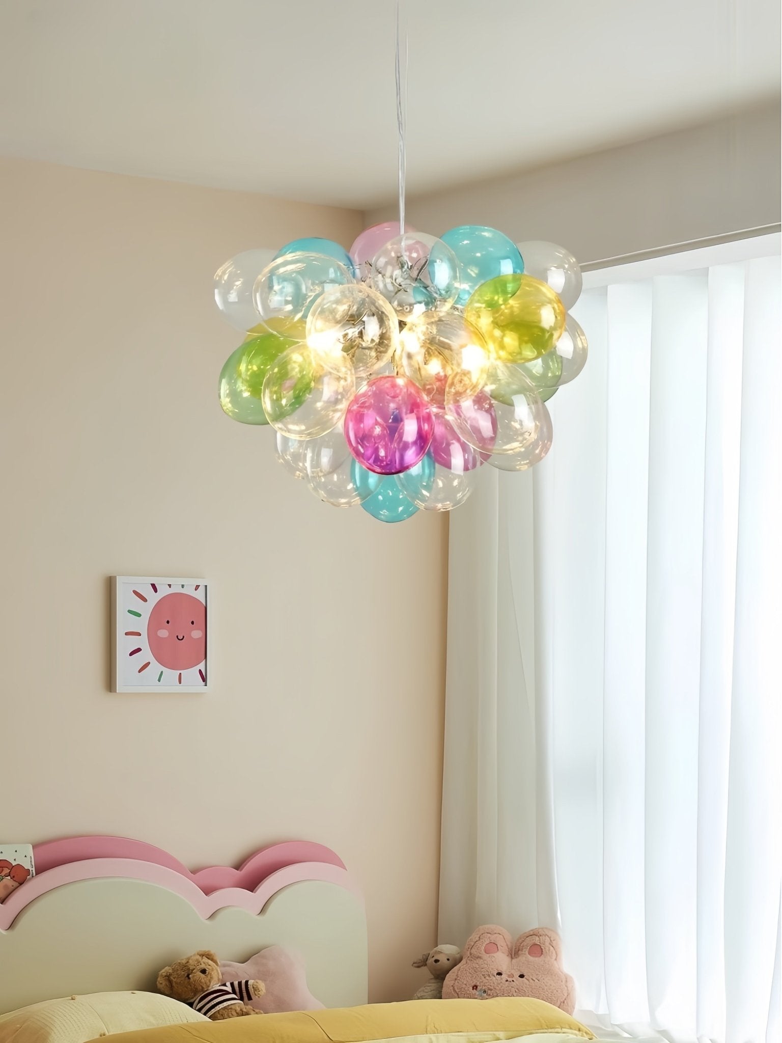 Bubble Pop Moderne Art LED Métal Verre Lustre