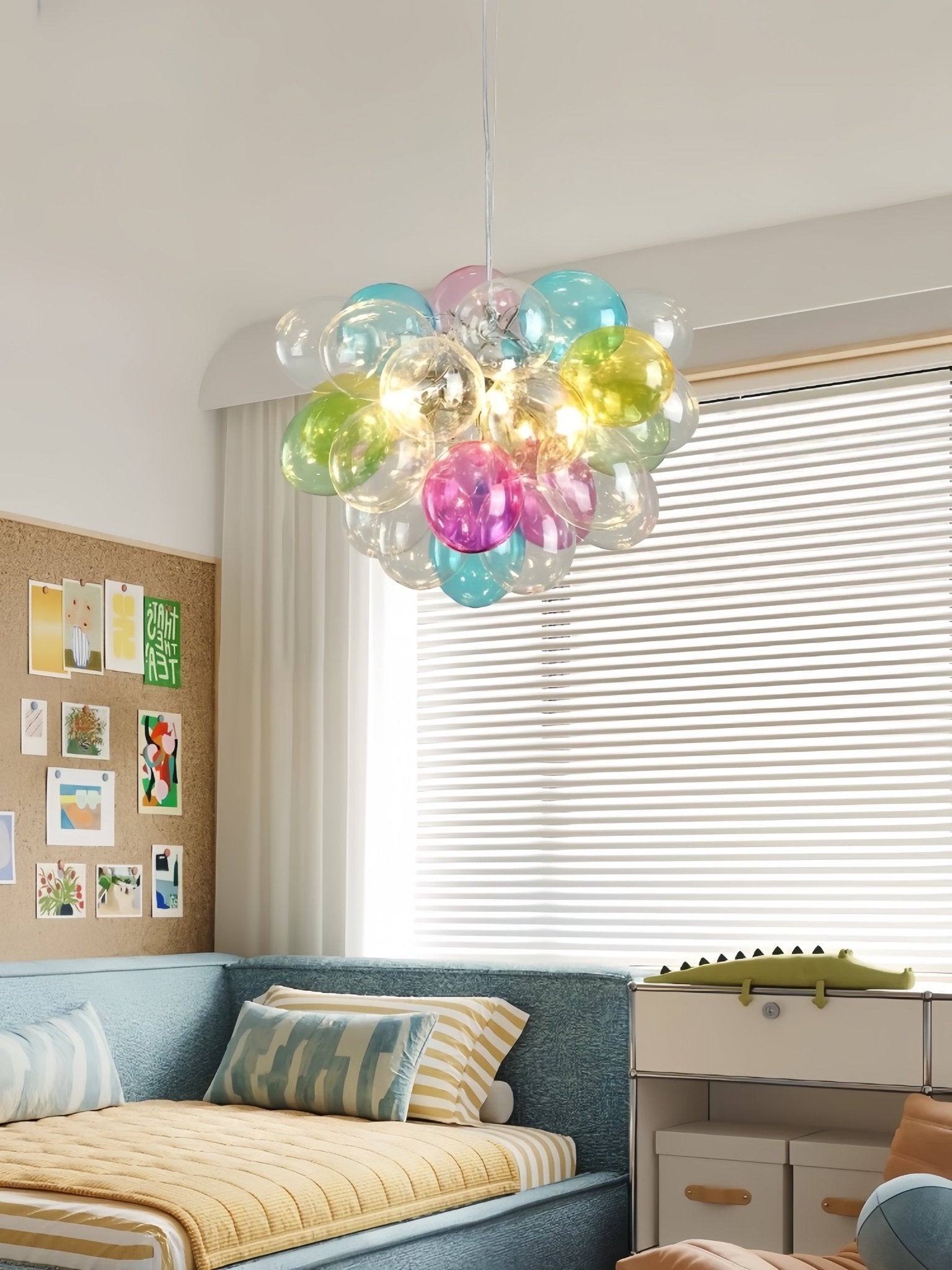 Bubble Pop Moderne Art LED Métal Verre Lustre