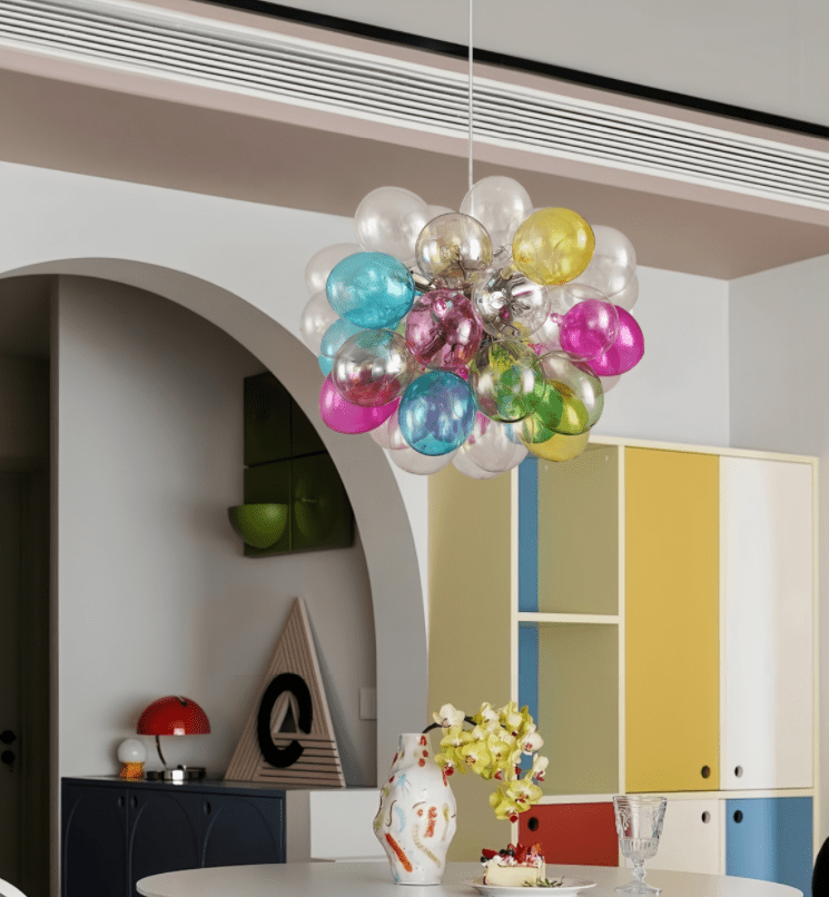 Bubble Pop Moderne Art LED Métal Verre Lustre