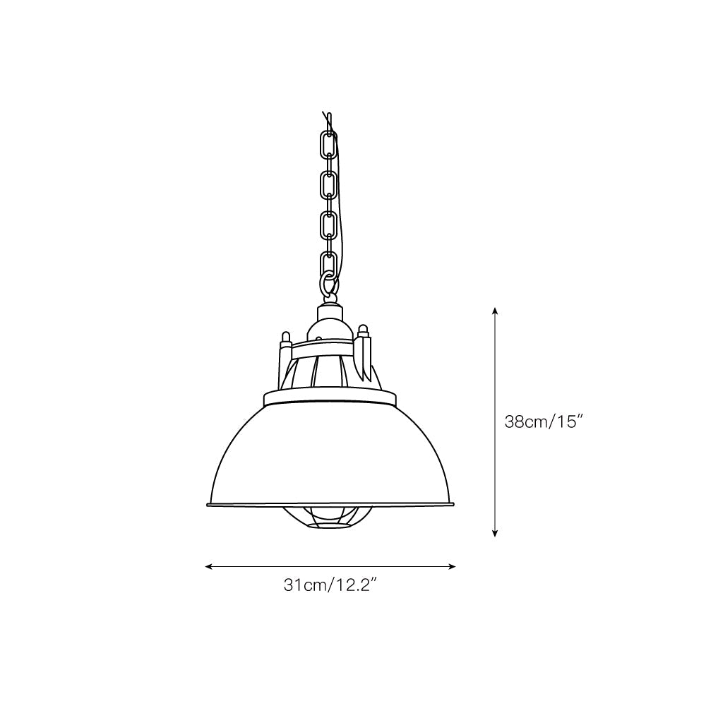 Celest Vintage Industrial Cage Metal Glass Pendant Light - Lamp Copper