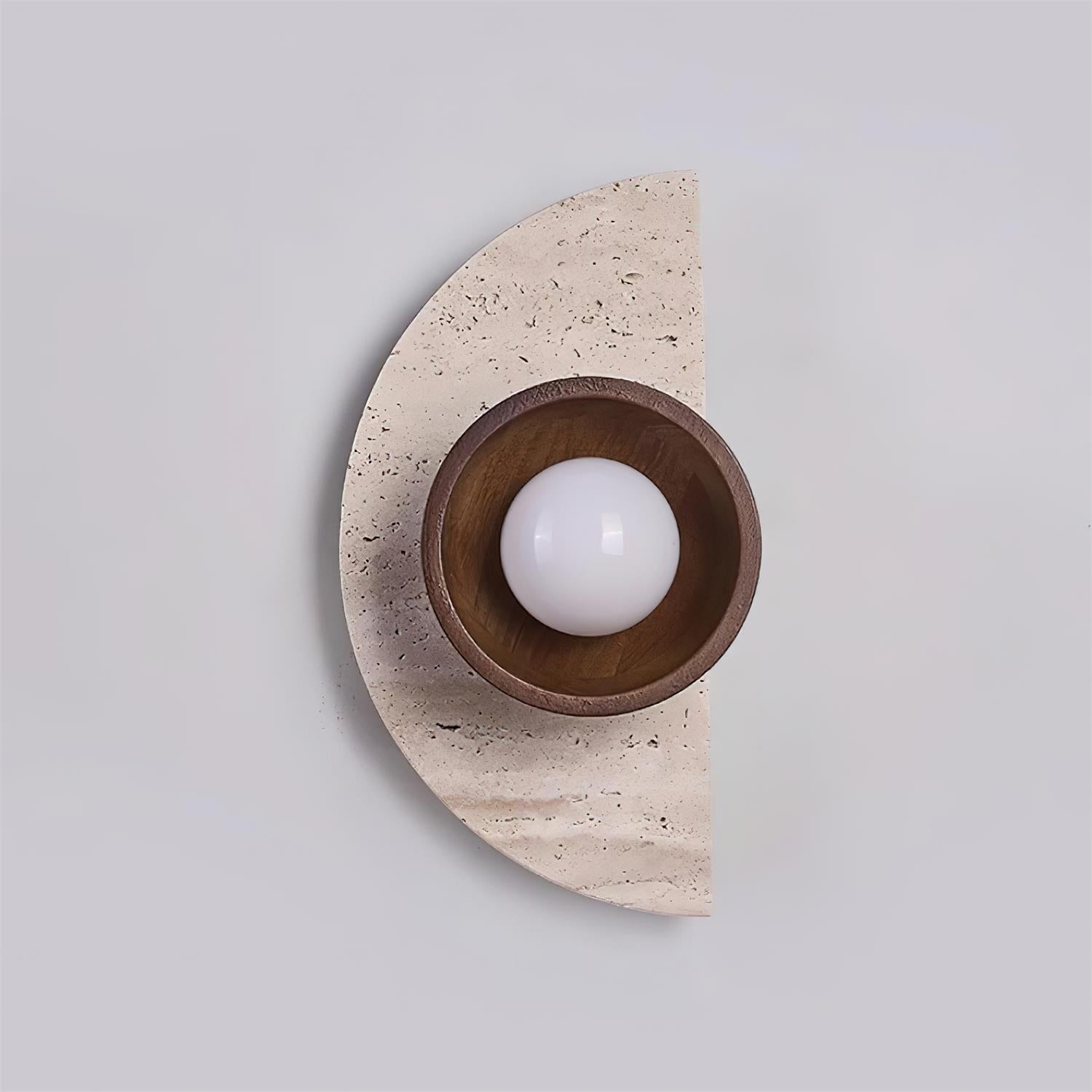 Solaro Wall Lamp Travertine Half-moon Design - Letslighting