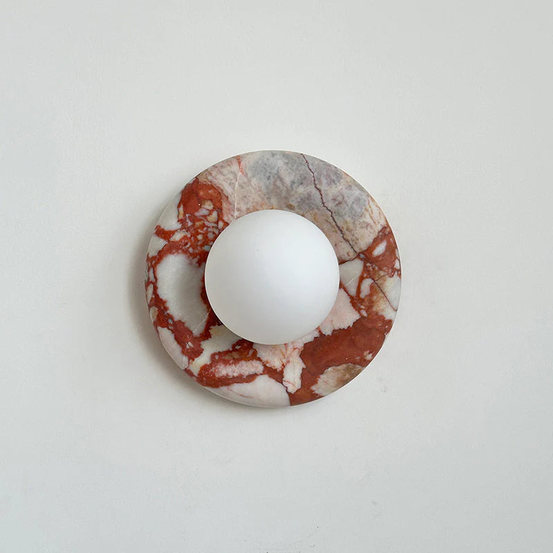 Aria Modern Round Marble Wall Light Shades Bedroom Living Room