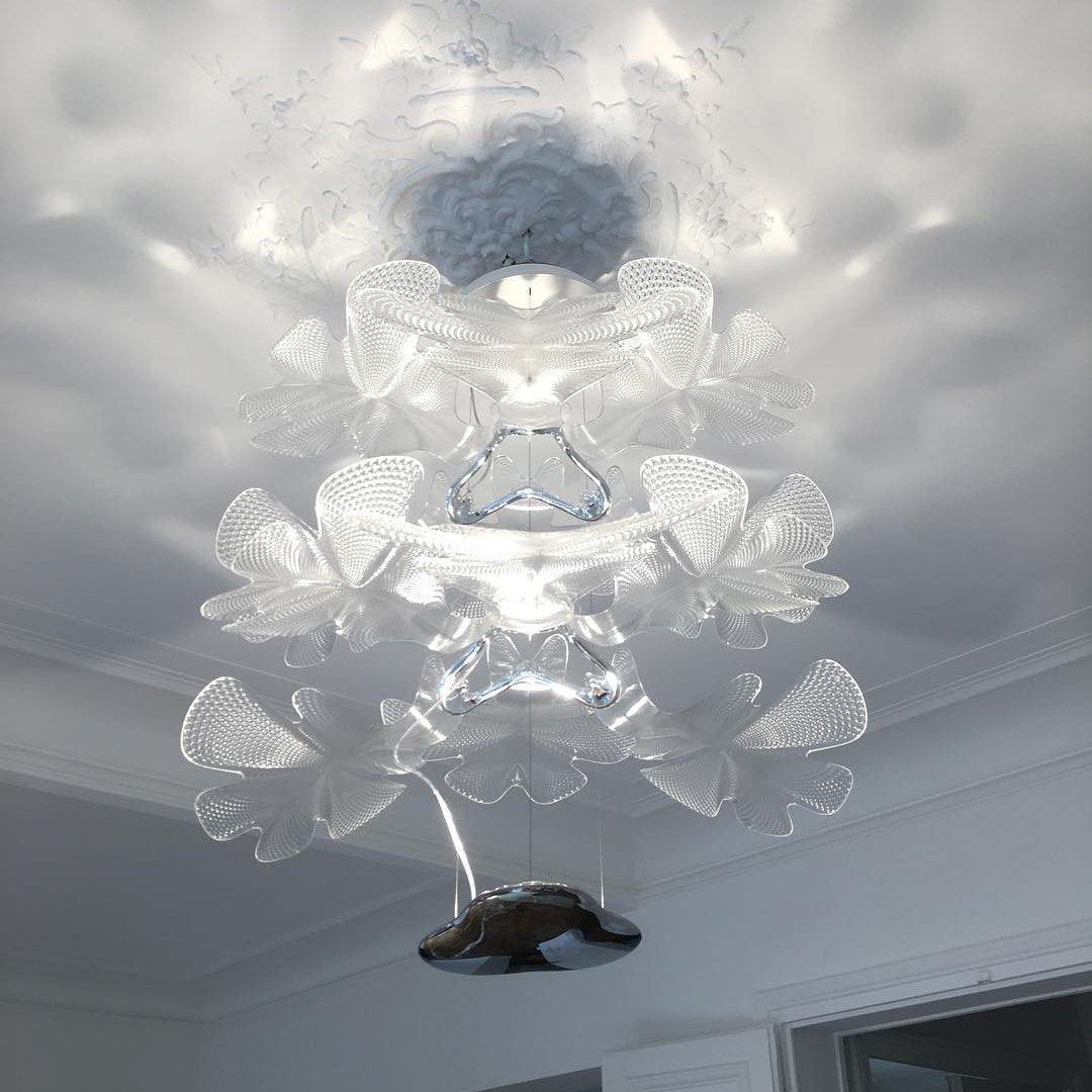Solara Chandelier Suspension Clear Leaf - Letslighting