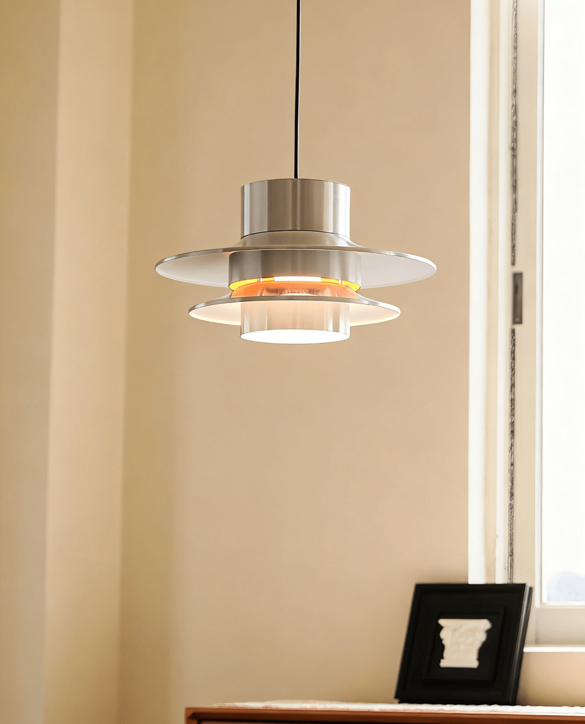 Caelith Suspension Moderne en Chrome