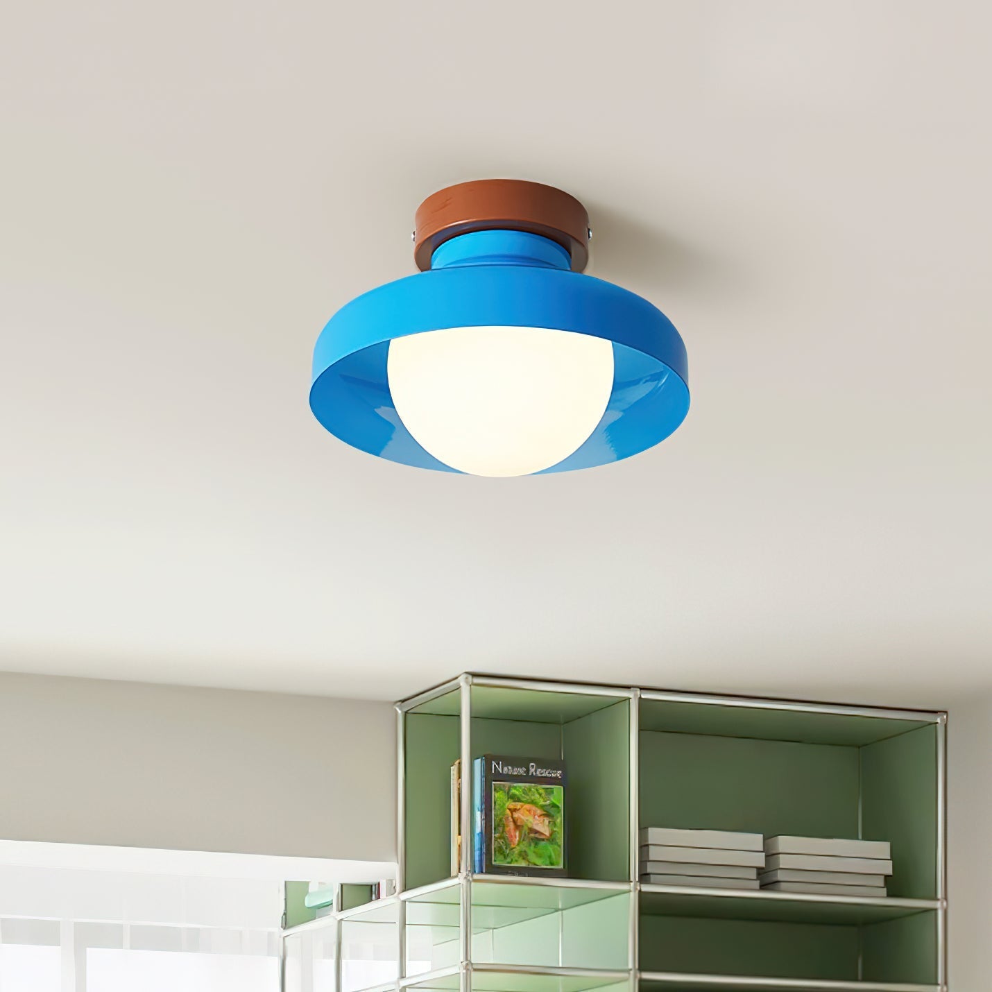 Solvane Blue Flush Mount Ceiling Light - Letslighting