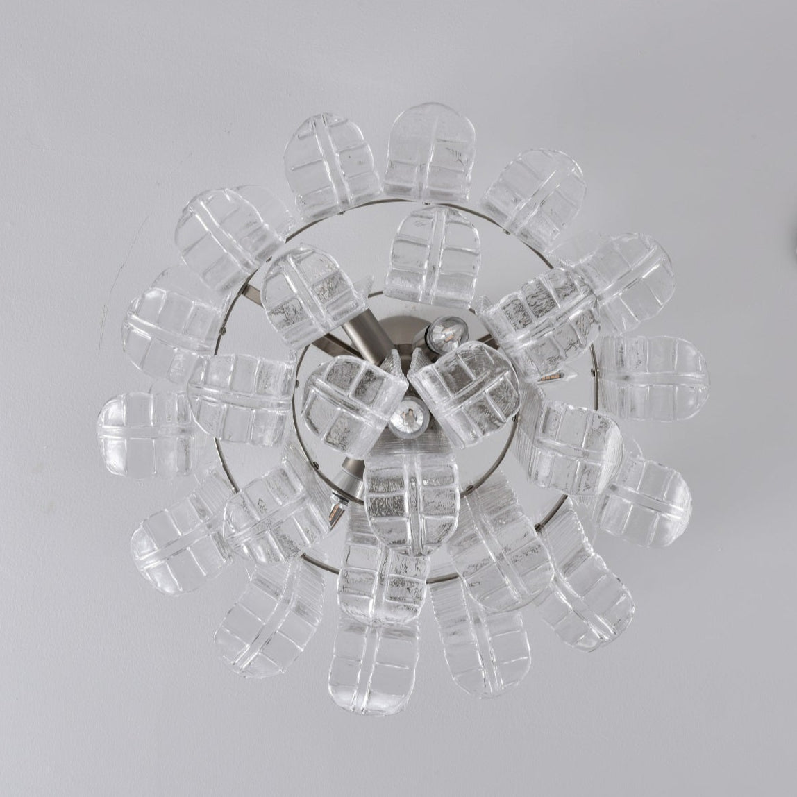 Aurora Ceiling Lamp Clear Murano Glass Flush Mount - Letslighting