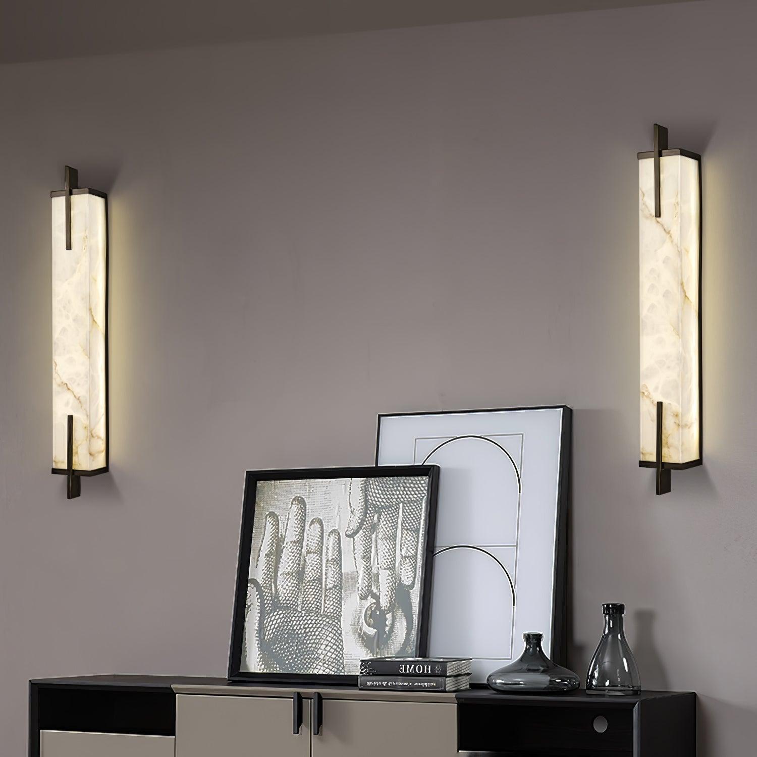 Aurcarir Rectangular Alabaster Wall Light - Letslighting