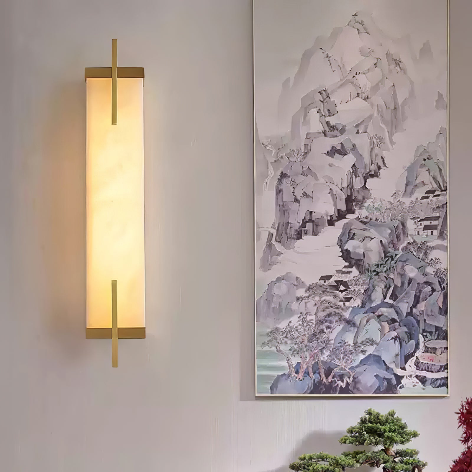 Aurcarir Rectangular Alabaster Wall Light - Letslighting