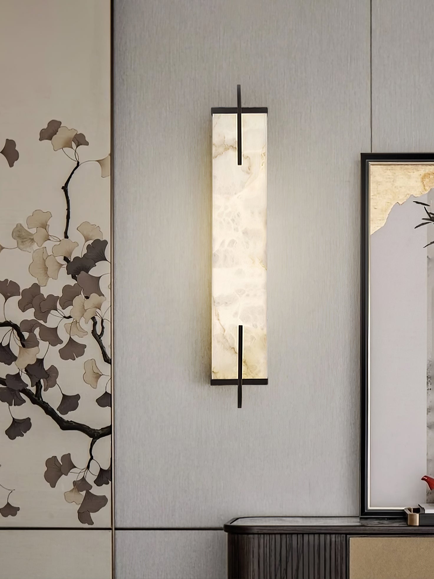 Aurcarir Rectangular Alabaster Wall Light - Letslighting