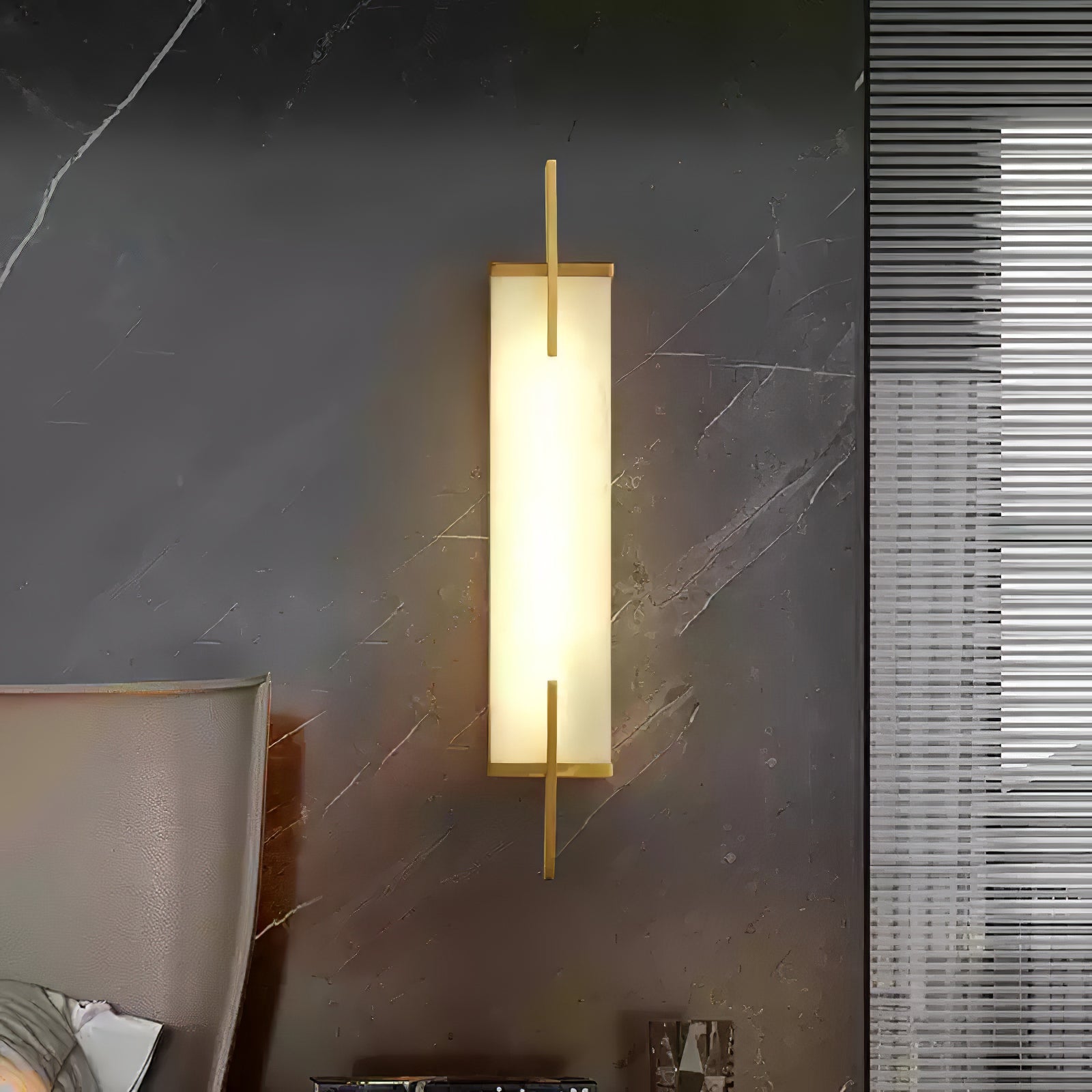 Aurcarir Rectangular Alabaster Wall Light - Letslighting