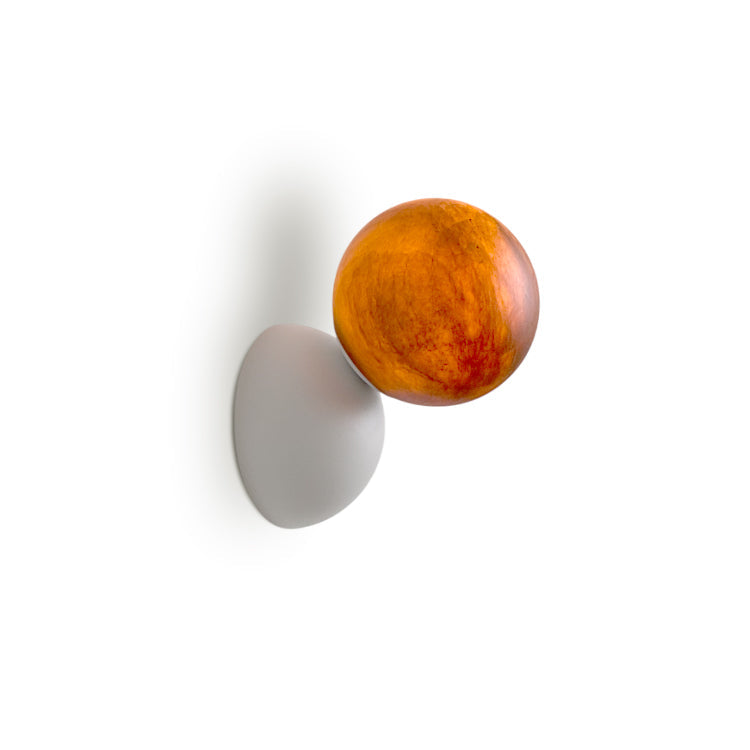 Arca Modern Minimalist Eclipse Mrable Metal Wall Lamp - Lamp Copper