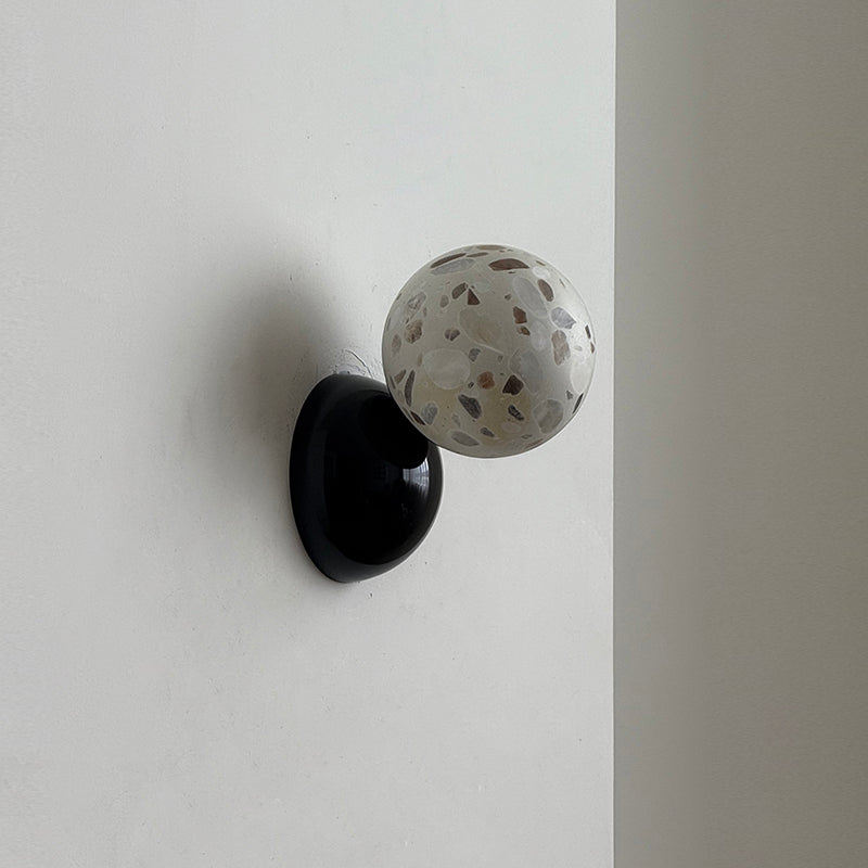 Arca Modern Minimalist Eclipse Mrable Metal Wall Lamp - Lamp Copper