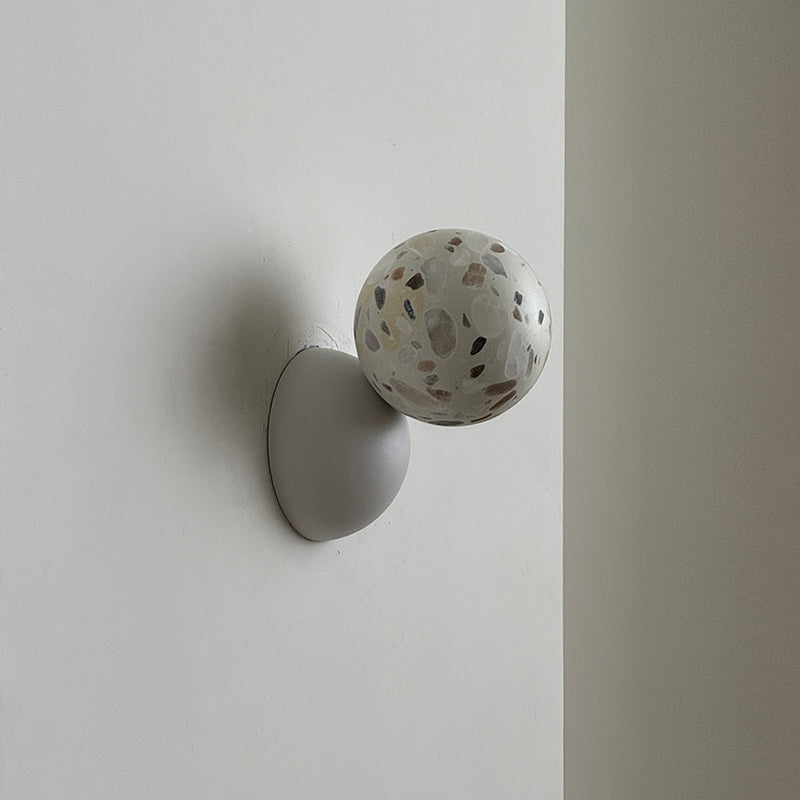 Arca Modern Minimalist Eclipse Mrable Metal Wall Lamp - Lamp Copper