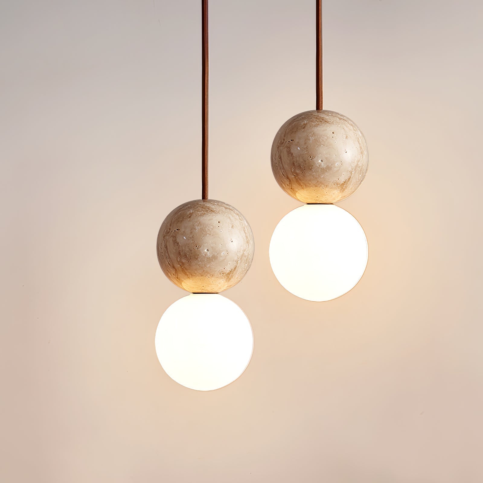 Luna Travertine Pendant Light - Letslighting