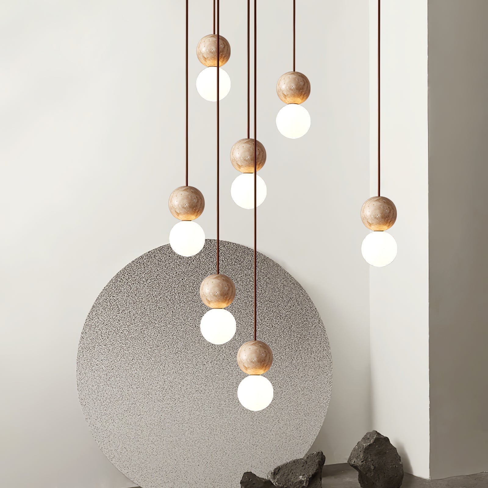 Luna Travertine Pendant Light - Letslighting