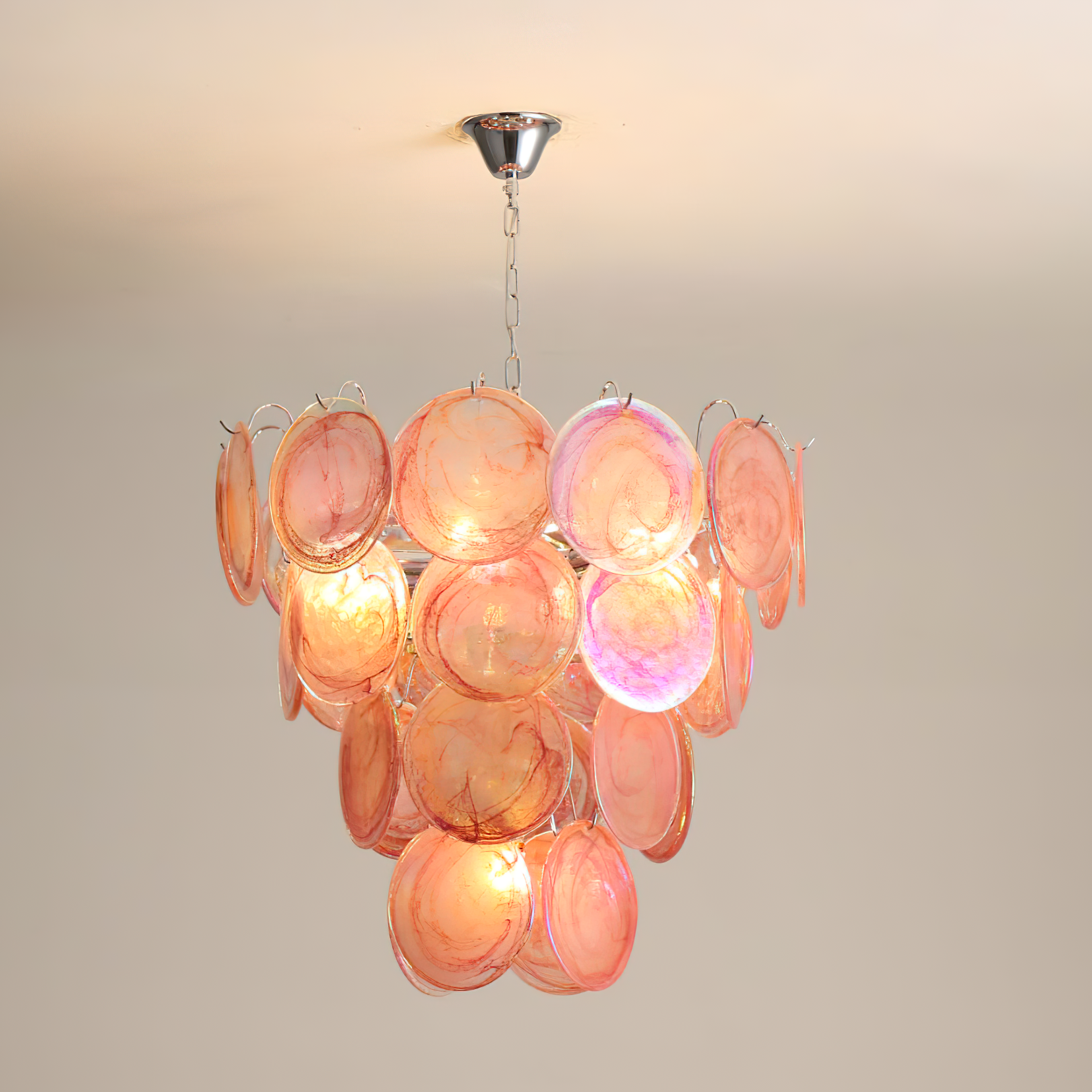 Camisa Chandelier Murano Glass Disc Layers - Letslighting
