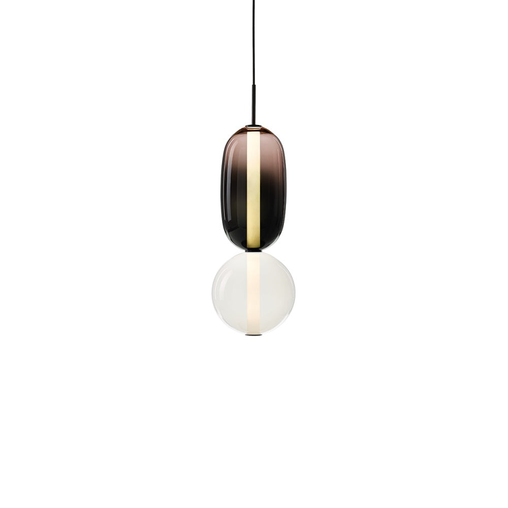 Zodore Premium Art Stained Glass Pendant Lamp - Lamp Copper