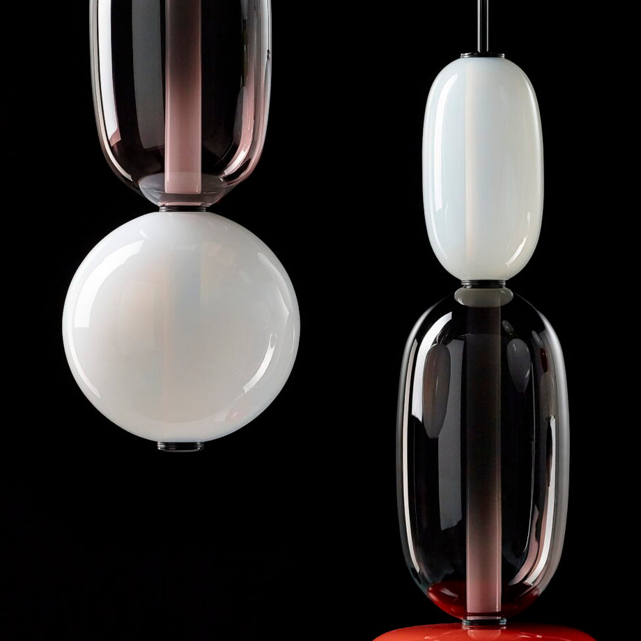 Zodore Premium Art Stained Glass Pendant Lamp - Lamp Copper