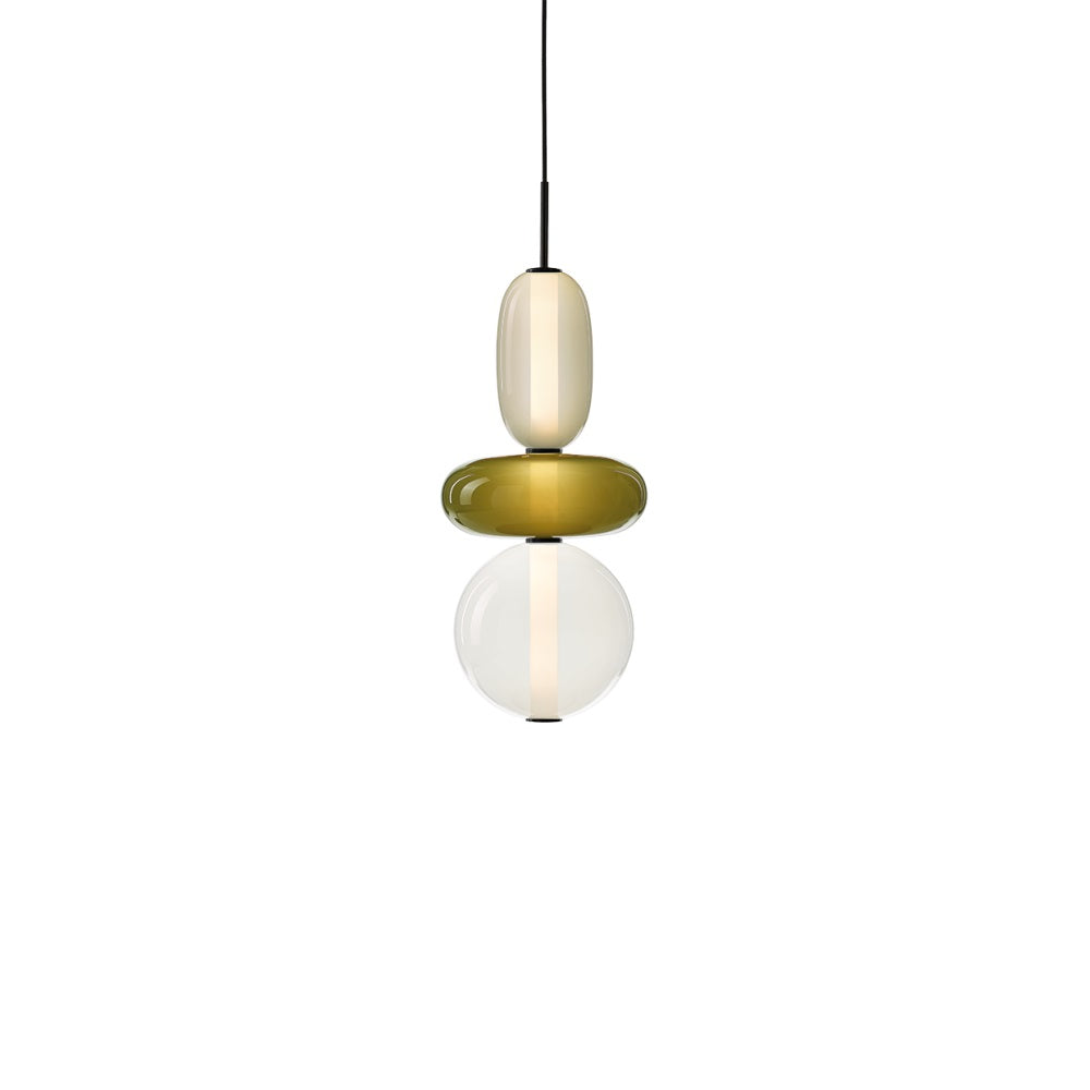 Zodore Premium Art Stained Glass Pendant Lamp - Lamp Copper