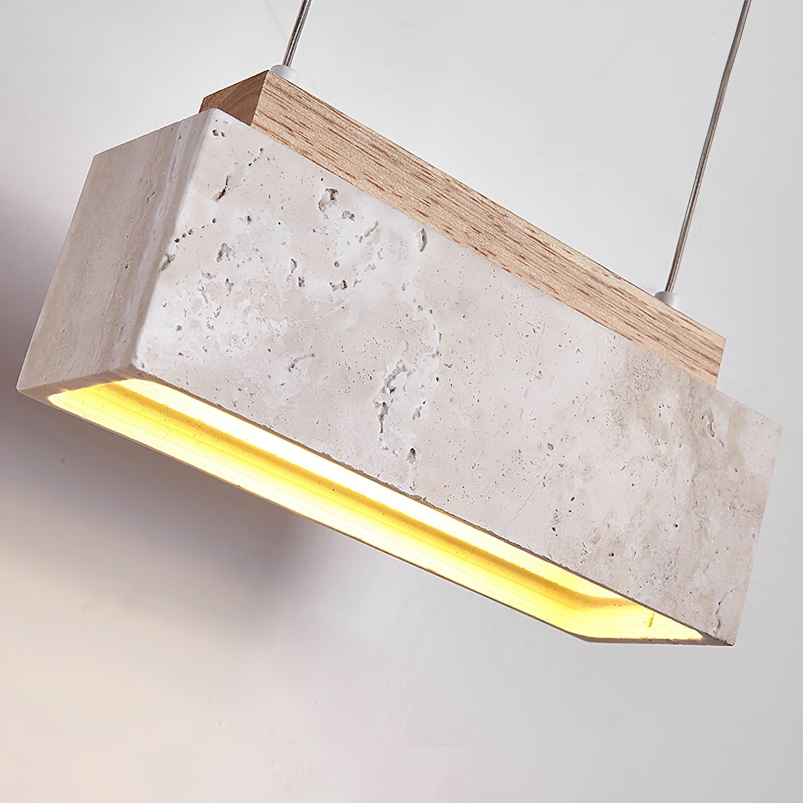 Ciraeila Rectangular Travertine Pendant Light - Letslighting