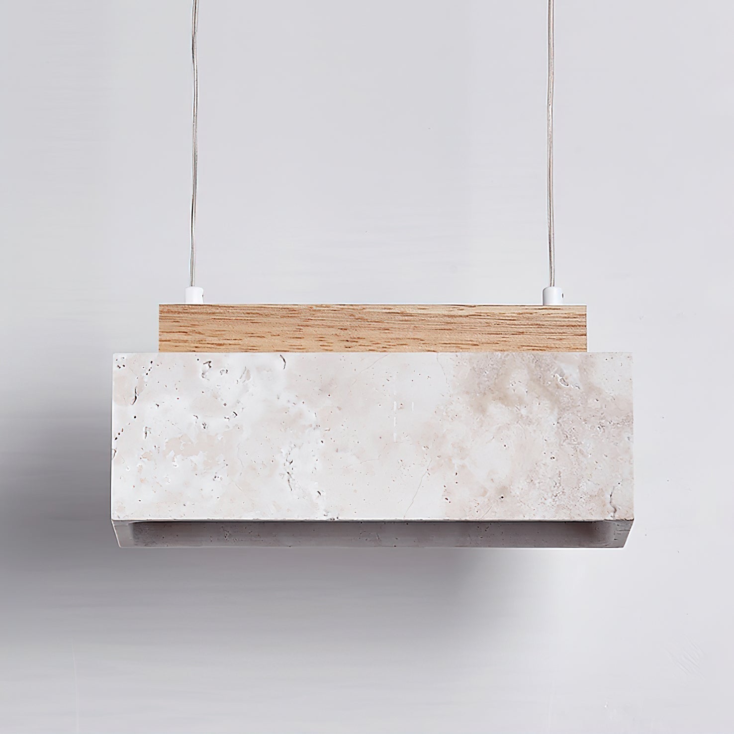 Ciraeila Rectangular Travertine Pendant Light - Letslighting
