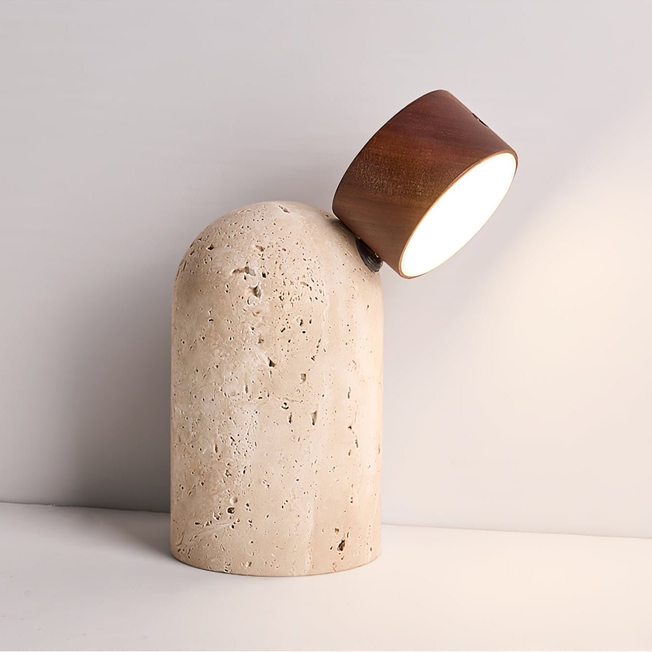 Glimmer Lampe de Table en Pierre Capsule