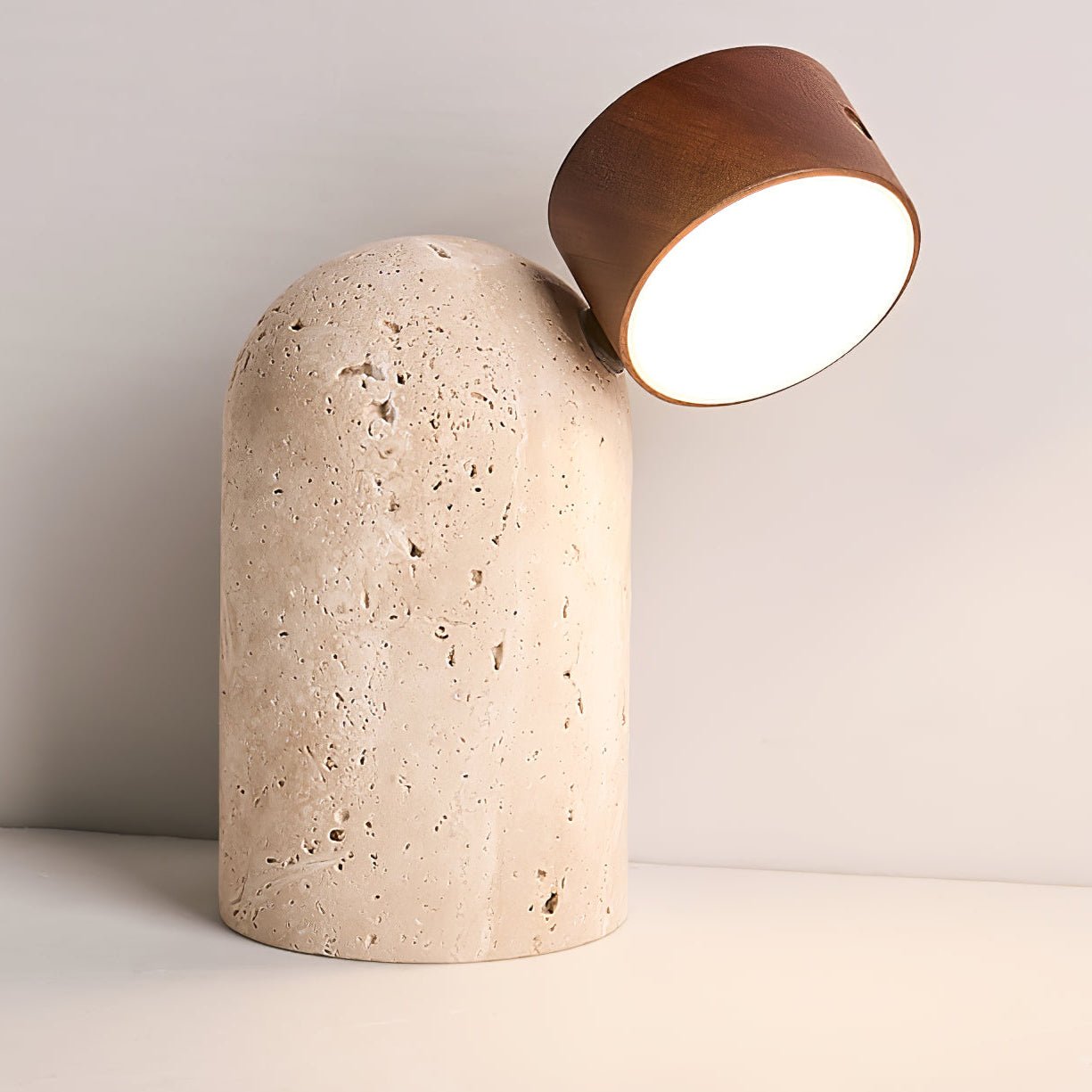 Glimmer Lampe de Table en Pierre Capsule
