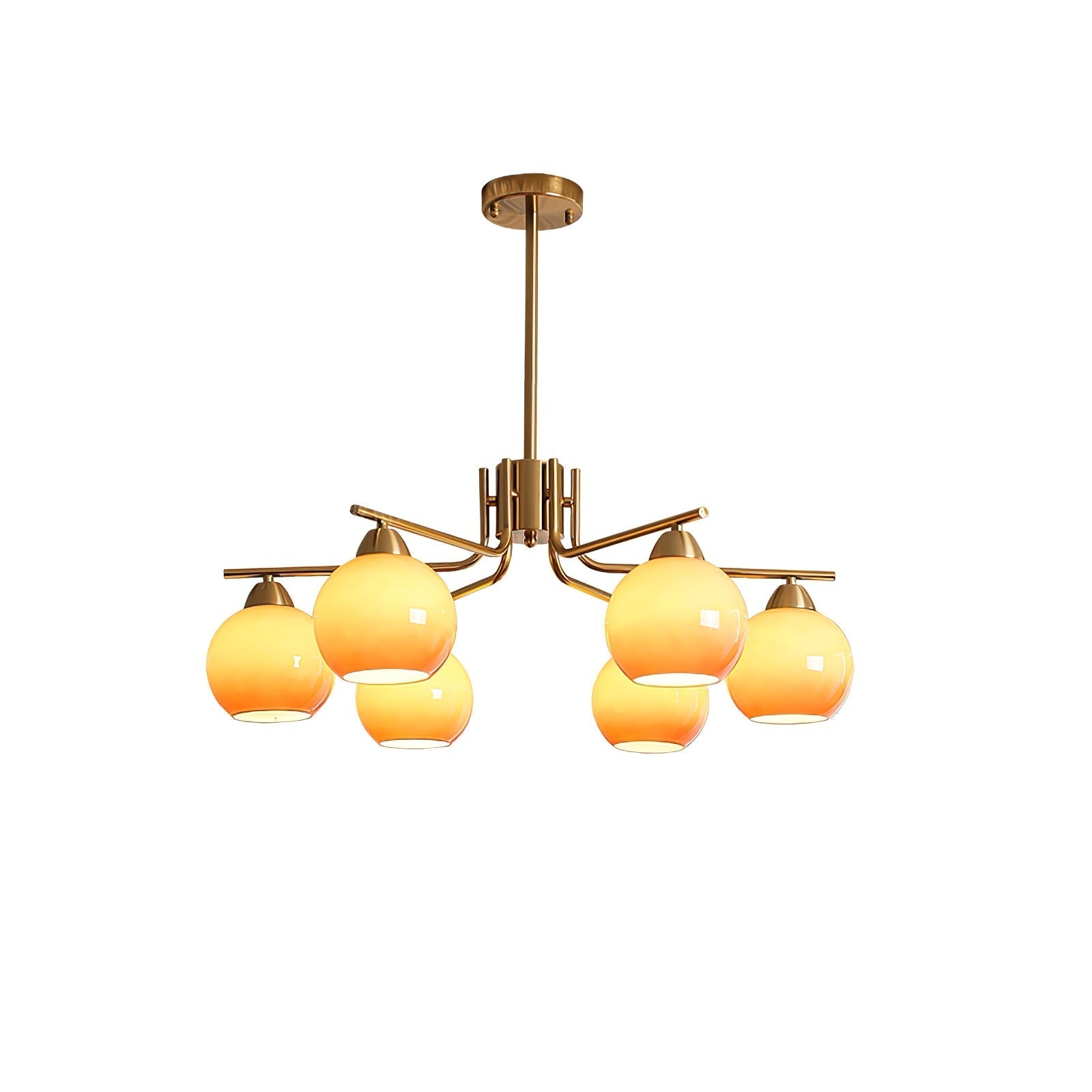 Caramel Sphere Chandelier - Blowlighting
