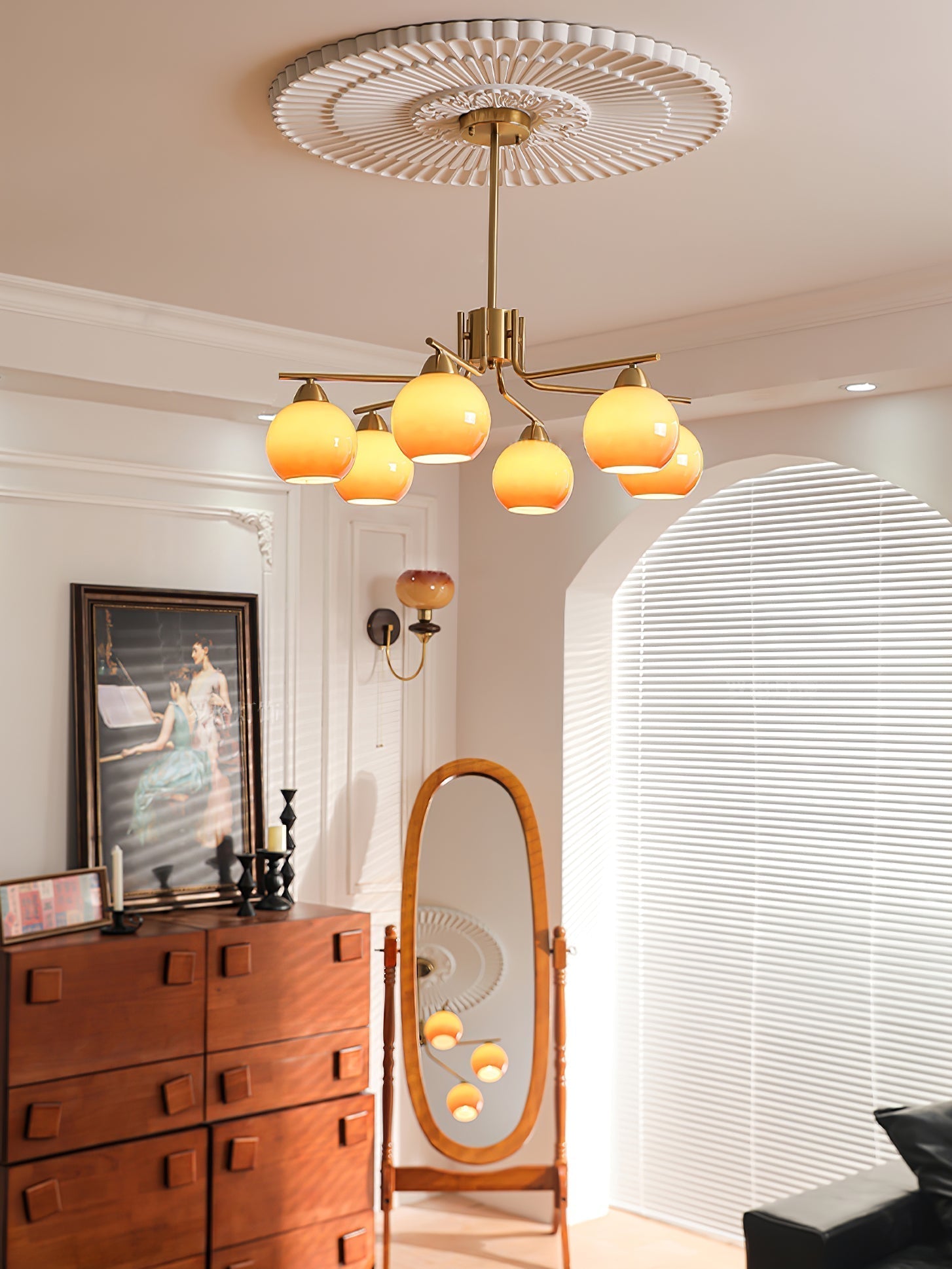 Caramel Sphere Chandelier - Blowlighting