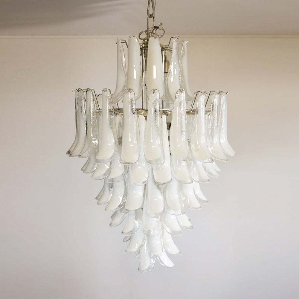Zinc Postmodern Luxury Petal Glass Metal Chandelier - Lamp Copper