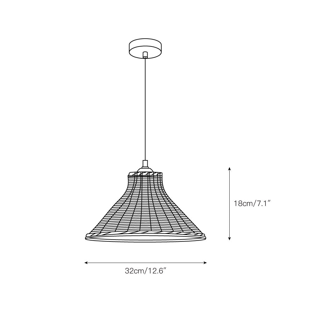 Vamirel Modern Minimalist Natural Rattan Pendant Lamp - Lamp Copper